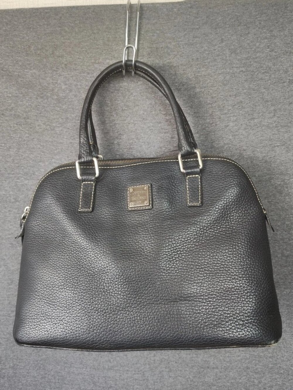 Dooney & Bourke Large Black Leather Dome Bag Purse